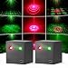 Propulsion Life 2PCS Mini Discolicht Partylicht Akku, R/G 600mAh Wiederaufladbar DJ Projektor Musikgesteuert mit 64 Dynamischen Bühnenlicht Effekten, USB Party Lichter für Geburtstage Feste Bar