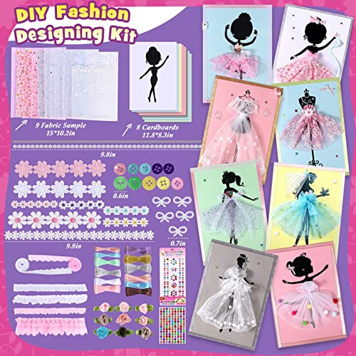 Tacobear Fashion Designer Kits For Girls Creativity Diy Arts & Crafts Toys Fashion Design Sketchbook Clothes Sewing Kit For Kids Birthday Gift Ages 3 4 5 6 7 8+ #TOP5