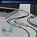1/8 Inch to Dual 1/4 Inch Audio Y-Splitter Cable 0.6 Feet,3.5mm TRS Stereo Male to 2 X 6.35mm TS Mono Female Y Splitter Audio Cord Adapter Converter for Phone, PC, Speaker, Home Stereo System, Mixer