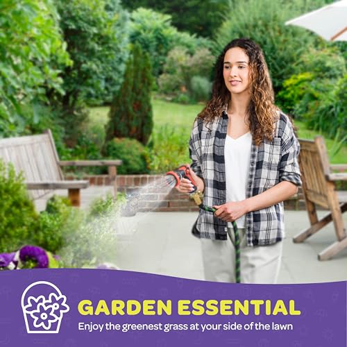 Image of Hose Nozzle [Red] Heavy Duty Hose Sprayer With 10 Adjustable Watering Patterns. Thumb Control Design, Comfortable Ergonomic Grip, Garden Hose Nozzle for Watering Plants & Lawns /Fun showers /Cleaning
