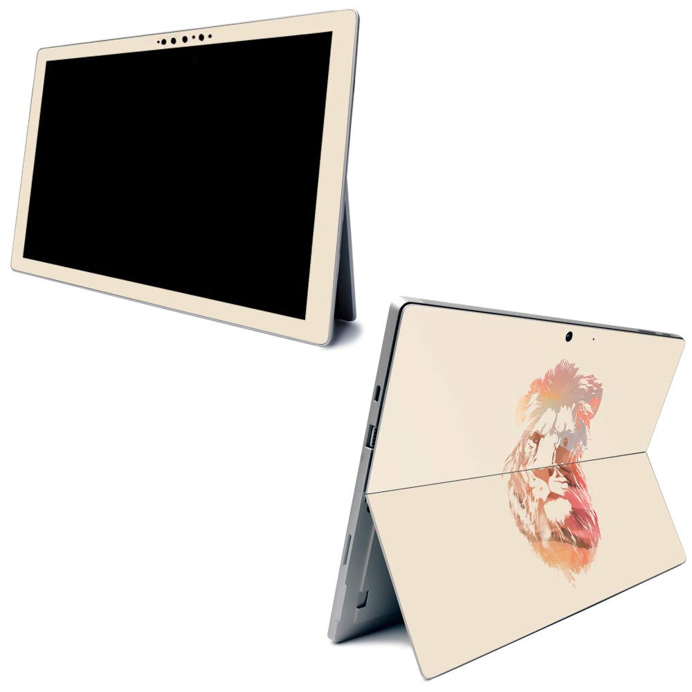 MightySkins Carbon Fiber Skin for Microsoft Surface Pro 7 - Desert Lion | Textured Carbon Fiber Finish | Easy to Apply, Remove, and Change Styles | Made in The USA (CF-MISURPR7-Desert Lion)