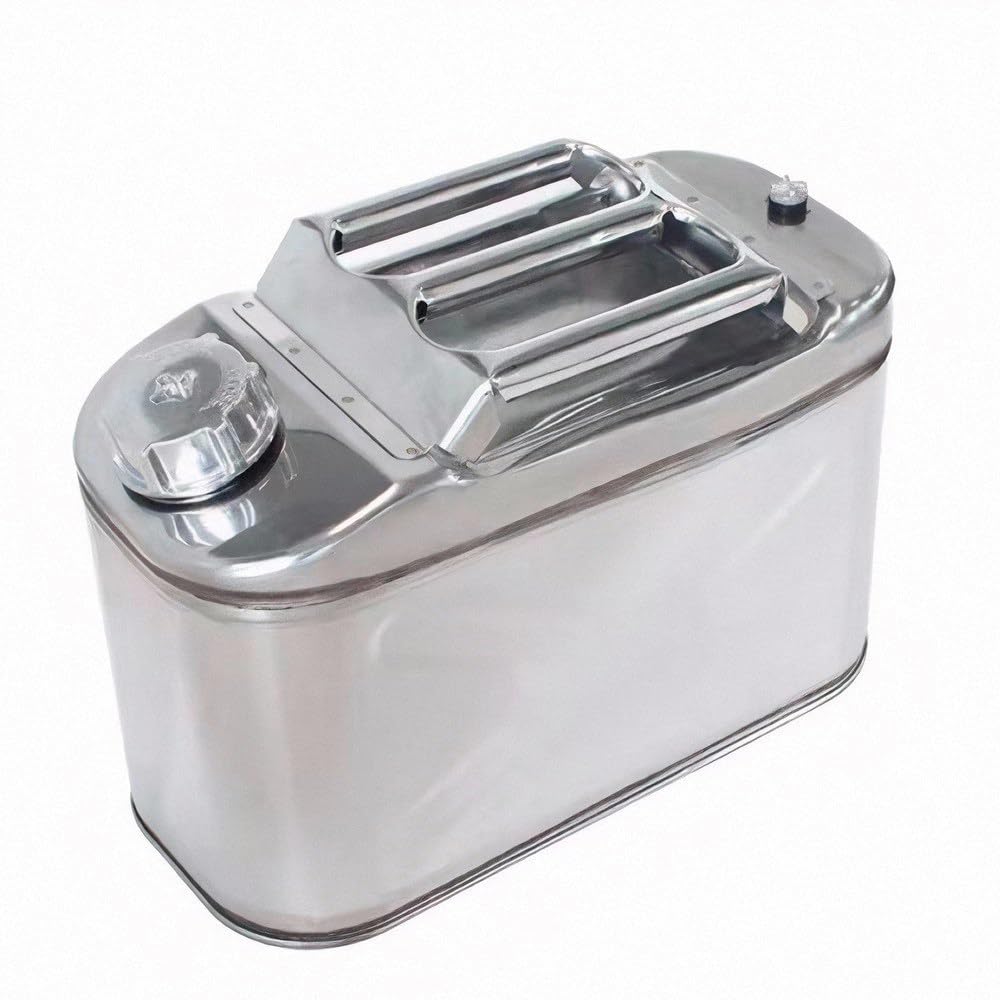 ガソリン携行缶10L　ステンレス(304)仕様 KIKAIYA ガソリン携行缶 10L 横型 高級ステンレス SUS304