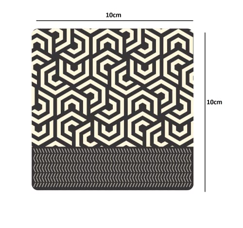 Image of Smartserve MDF Square Coasters Set, 10 * 10 cm, Set of 6