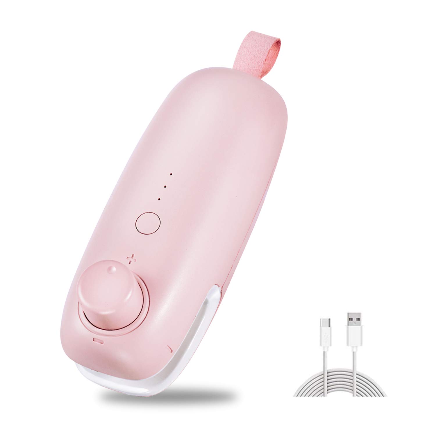 Mini Heat Sealer Hand held Chip bag Sealer Rechargeable Airtight Bag Sealer & Cutter with Magnet Small Portable Heat bag Sealing Machine for Plastic Bags Chip Bags Snack & Cereal Bags (Pink)