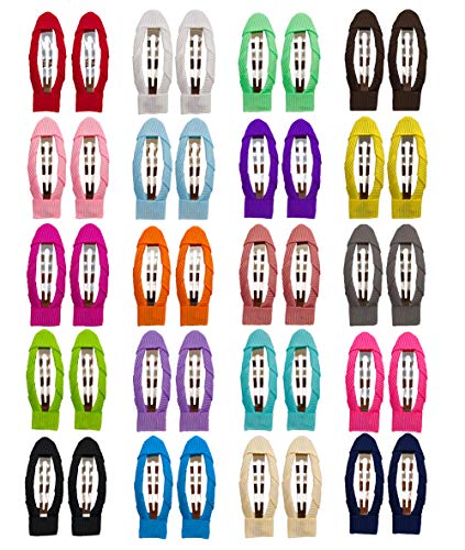 Ruyaa 2" Snap Clips No Slip Wrapped Hair Barrettes for Toddlers Girls Kids