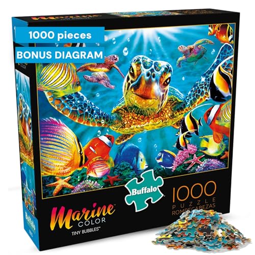 Buffalo Games - Tiny Bubbles - Steve Sundram - 1000 Piece Jigsaw Puzzle for Adults - Vibrant Underwater Scene - Challenging Puzzle Perfect for Game Nights - Finished Size is 26.75 x 19.75