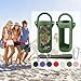 for JBL Grip Portable Waterproof Speaker Silicone Case, Portable Travel Soft Cover with Shoulder Strap and Carabiner, Protective Skin Case (Army Green) - co2CREA