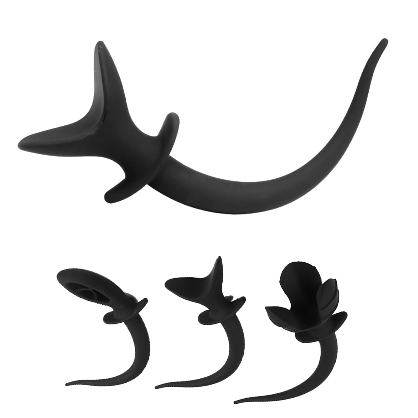 Anal Plugs Faux Puppy Tail for Couples Silicone Butt Plugs with T-Shape Base Expanding Anus Plugs for Men Adult Sex Toys for SM & Cosplay (M)