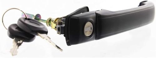 Miniatura 4 de KarParts360 Para Volkswagen Cabrio 1995 96 97 98 1999 Manija de puerta exterior delantera, lado del conductor o del pasajero, color negro, con