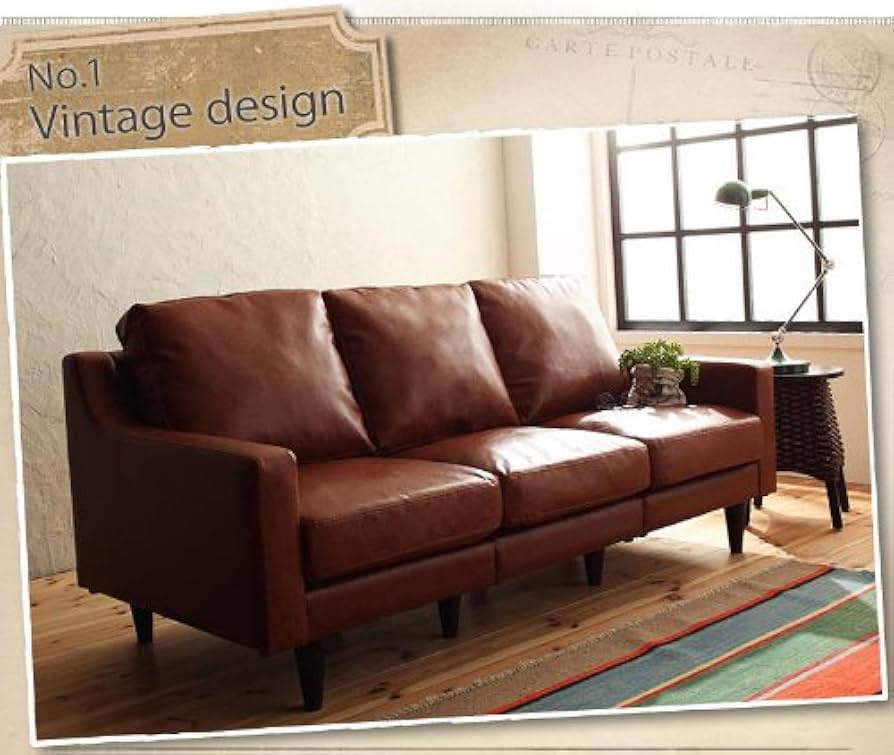 Crackクラック 3Pヴィンテージスタンダードソファー Amazon｜ヴィンテージスタンダードソファ【Crack】クラック 3P