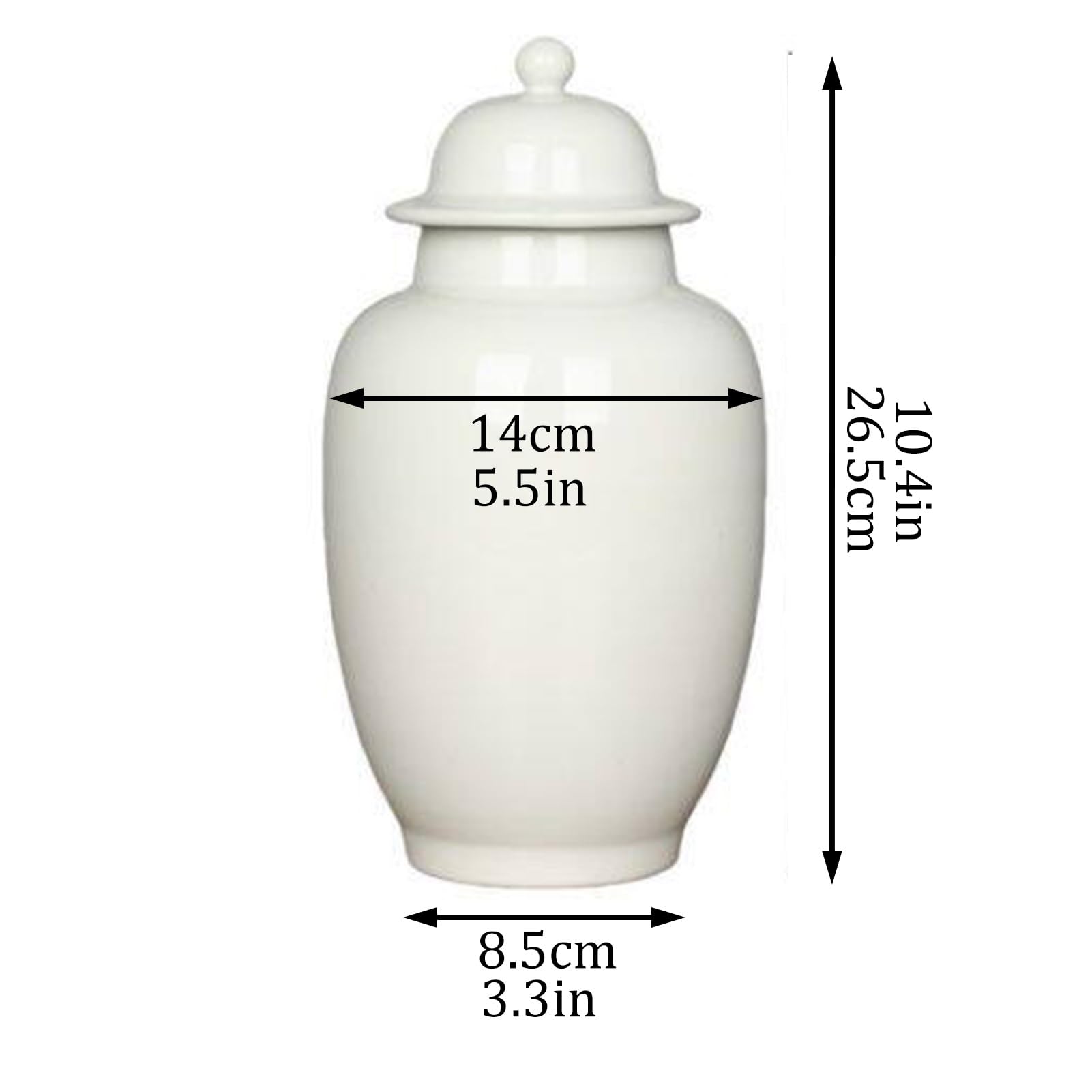Ceramiczny Storage Container, Pojemnik do przechowywania z Pokrywką, Pojemnik na Musli o Dużej Pojemności do Fasoli, Kukurydzy, Pszenicy, Płatków Owsianych, Pojemnika(5.5x10.4in/14x26.5cm)