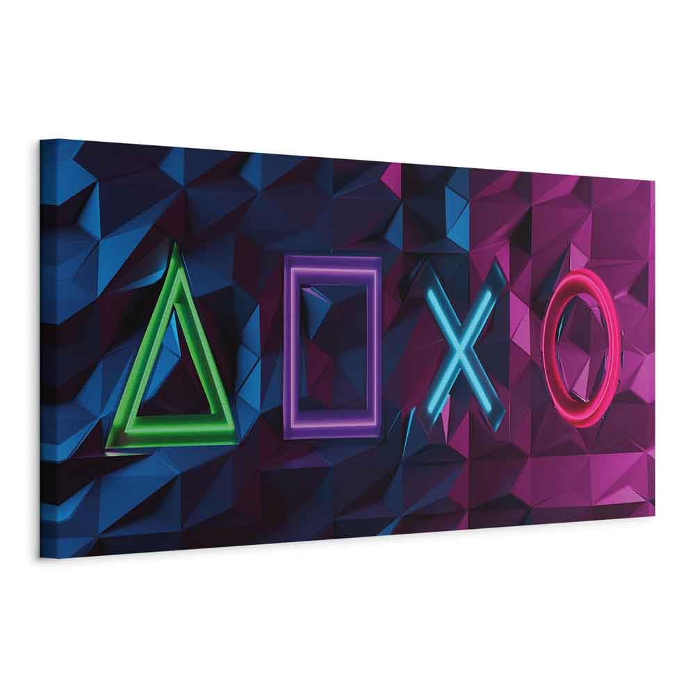 murando - Leinwandbild Panoramabild- Gaming Play, 150x50 cm, 1-teilig | Hochwertige Leinwand, sofort aufhängbar, ideal fürs Wohn- oder Schlafzimmer, wasserfest und lichtecht, langlebig, stilvoll
