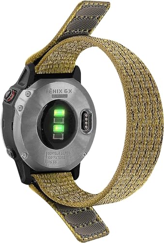QuickFit 26 mm ւoh for Garmin Fenix 7X Fenix 6X/ Fenix 5X/ Fenix 5X Plus/Fenix 6X Pro ҂݃iC rvoh 26 mm ւxg ɂΉ ̌^ xN