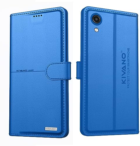 Image of Compatible with Samsung Galaxy A03 Core Flip Cover | Leather Finish | Inside Pockets & Inbuilt Stand | Shockproof Wallet Style Magnetic Closure Back Cover Case