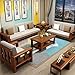 LEGEND HOME FURNITURE Sheesham Wood 6 Seater Sofa Set for Living Room Wooden Sofa Set for Living Room Furniture (3+2+1