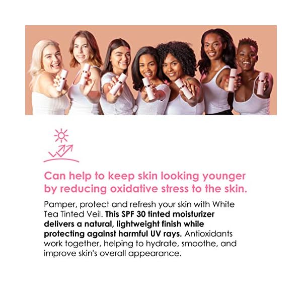 Winky-Lux-White-Tea-Tinted-Veil-Moisturizer-SPF-30-Rated-Face-Moisturizing-Creme-with-Medium-Tint-Level-Vitamins-Minerals-and-White-Tea-for-Anti-Aging-1fl-Oz-Light Winky Lux White Tea Tinted Moisturizer, SPF 30 Tinted Moisturizer for Oily Skin, Tinted Moisturizer for Face with SPF with Vitamin E and Antioxidants, Light