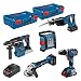 Produktbild Bosch Professional 18V System Combo Kits: XL-BOXX (GSB 18V-60 C, GSA 18V-LI, GLI 18V-1200 C, 1x ProCORE18V 4.0Ah, GAL 1880 CV); XL-BOXX 2 (GWS 18V-10, GBH 18V-26, 2x ProCORE18V 8.0Ah Akku)