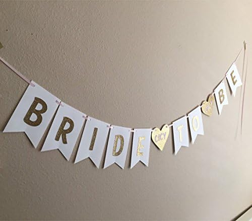Bachelorette Party Banner- Bride to be, white, gold and light pink
