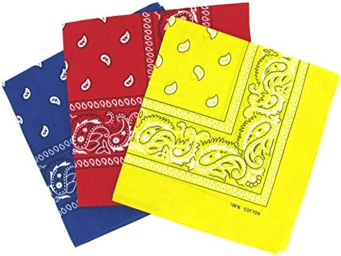 Laciteinterdite Set of 3 Paisley Bandanas for Men and Women, 57 x 57 cm One Size Pink