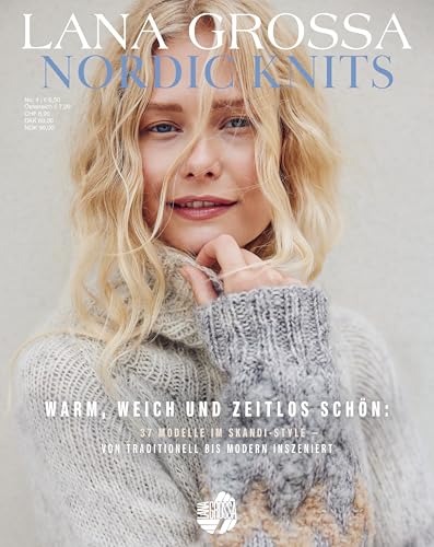 Lana Grossa Nordic Knits Magazin Ausgabe 4 | Strickmagazin Herbst/Winter | Skandinavische Strickmode mit Pullovern, Cardigans & Accessoires | Strickideen & Anleitungen für warme Kleidung