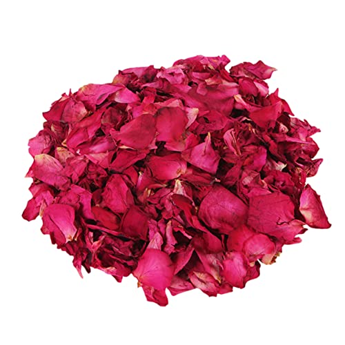 Pétalos secos de rosa roja para baño y decoración miniatura 1