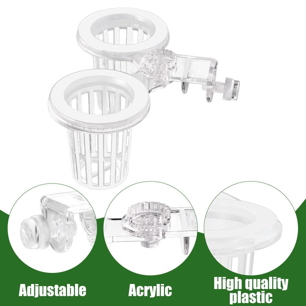Aquarium Plant Holder,Hanging Fish Tank Pothos Holder 5cm/2.0" Height Adjustable Range for Fish Tank Wall Thickness up to 1.5cm/0.6" - Image 2