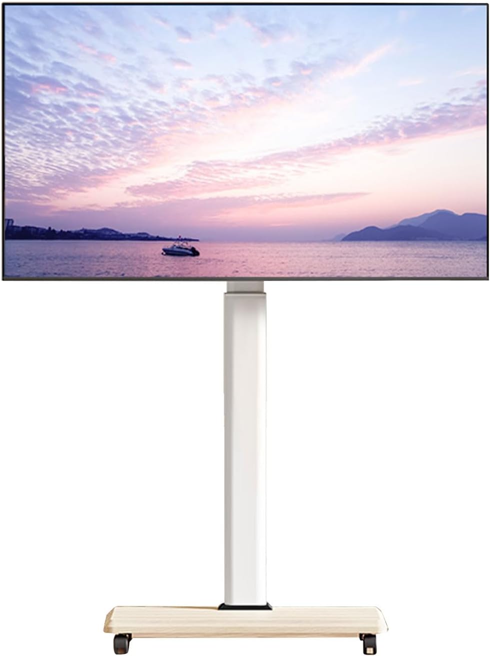 Movable 37-75 Inch LCD Led Flat Panel/Curved Screen Tv Rolling Stand, Holds Up to 88 Lbs, Max Vesa 600x400mm