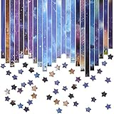 🌓【Material de Alta Calidad】La estrella de papel origami está hecha de papel, que no es tóxico, se puede usar con facilidad, y el color es brillante, nunca decoloración. Exquisito proceso de corte, la superficie del papel es lisa, no pueden cortar o dañar sus manos.