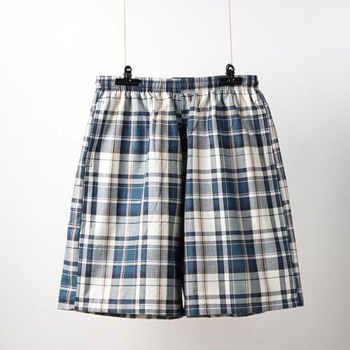Pajama Shorts for Men Bottoms Sleep Shorts Loose Fit Casual Plaid Print Elastic Waist Lounge Wear Pjs with Pocket2