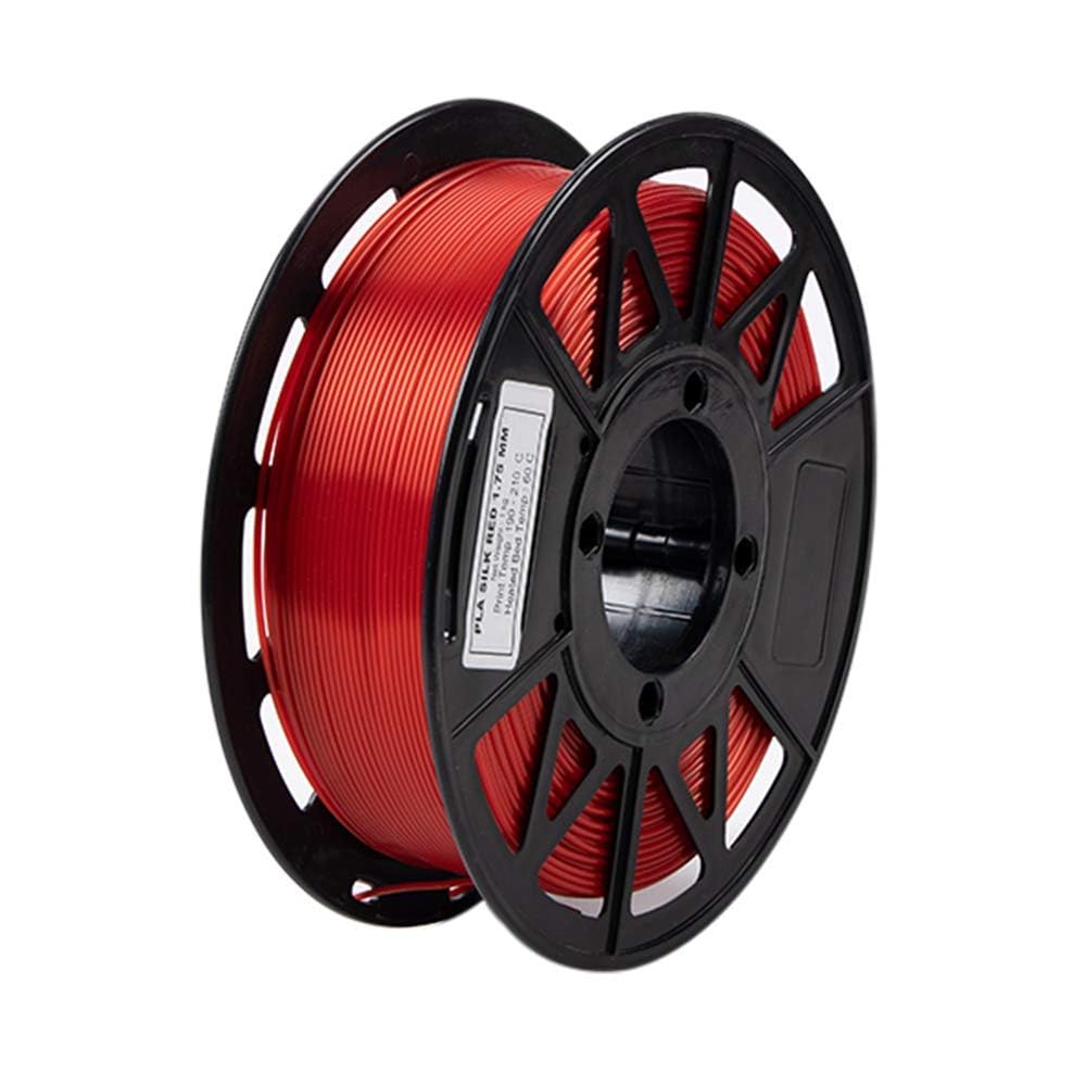Tesseract Premium PLA + 1.75mm 3D Printing Filament | Dimensional Accuracy +/- 0.03mm | Compatible with Most FDM Printers | 1 KG 3D Printer Filament - PLA Silk Red Pack of 1-picture-31