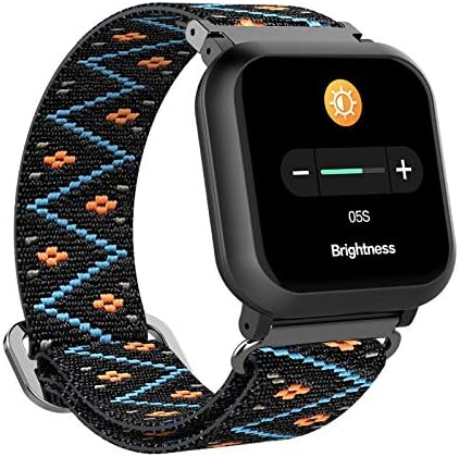 AUPALLA Smartwatches for Women Fitness Trackers Health Watch with Heart Rate Monitor Blood Pressure Monitor Sleep Monitor Step Counter (Knit Band-Bellis, Square Resin Watch)