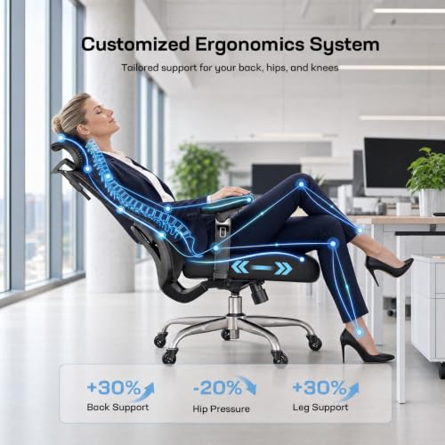 Image of HUANUO Ergonomic Office Chair with 6D Armrests and Adjustable Seat Depth