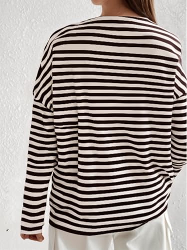 Image of MACK JONNEY Women Striped T-Shirt || T-Shirt for Women || Full Sleeve T Shirt || T-Shirt-MACK640527
