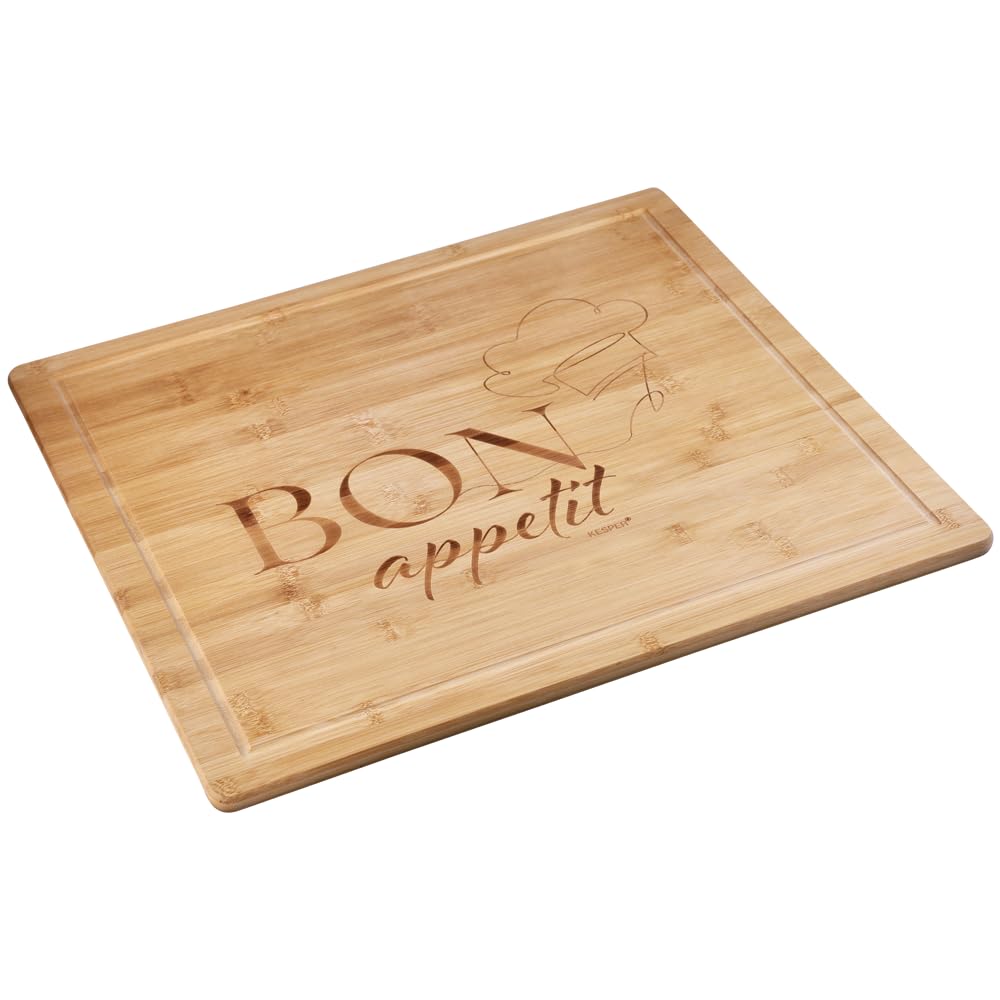 KESPER Buffet Hob Cover Plate with Branding, Material: Bamboo, Dimensions: 56 x 50 x 4 cm, Wood Thickness: 1.6 cm, Colour: Brown, 58597 13