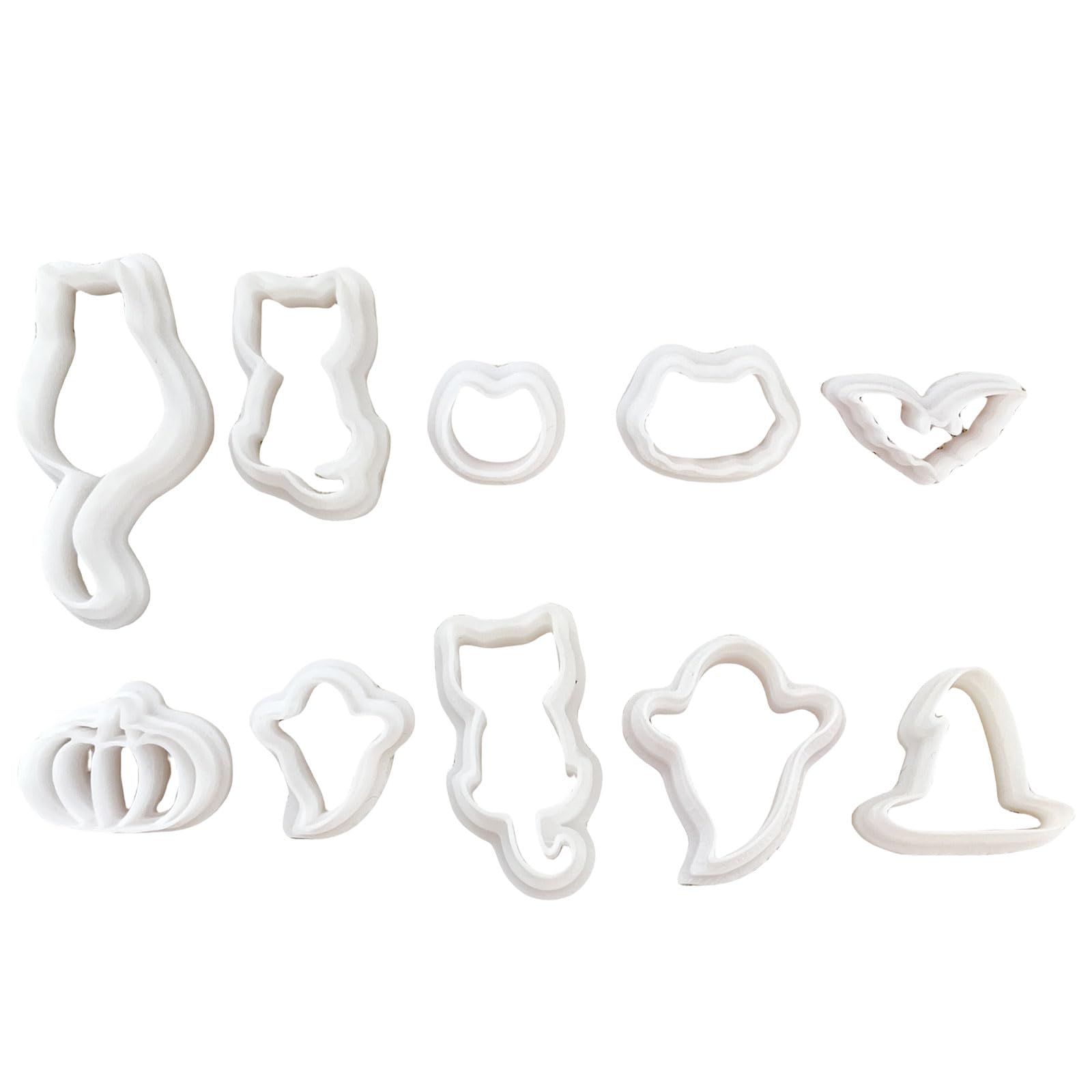Veltros 10 Pcs Bat Clay Cutter Halloween Series Clay Cutter Cutting Molds Easy to Use Earring for Women Girls