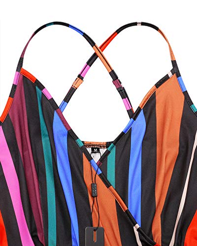 Image of II ININ Women's 2024 Summer Beach Wedding Guest Dresses V Neck Spaghetti Strap Hawaiian Vacation Long Maxi Dress