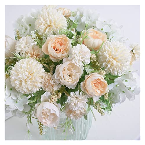 XMYINGWEI Kunstbloemen Zijde Nep Boeket Kunstbloemen Bruiloft Woondecoratie Nep Bloemen Faux Home Groen voor Indoor… - Image 8