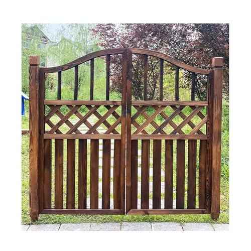 GRRICEPL Carbonised Vintage Wooden Doors, Flush Door Fence, Garden Half