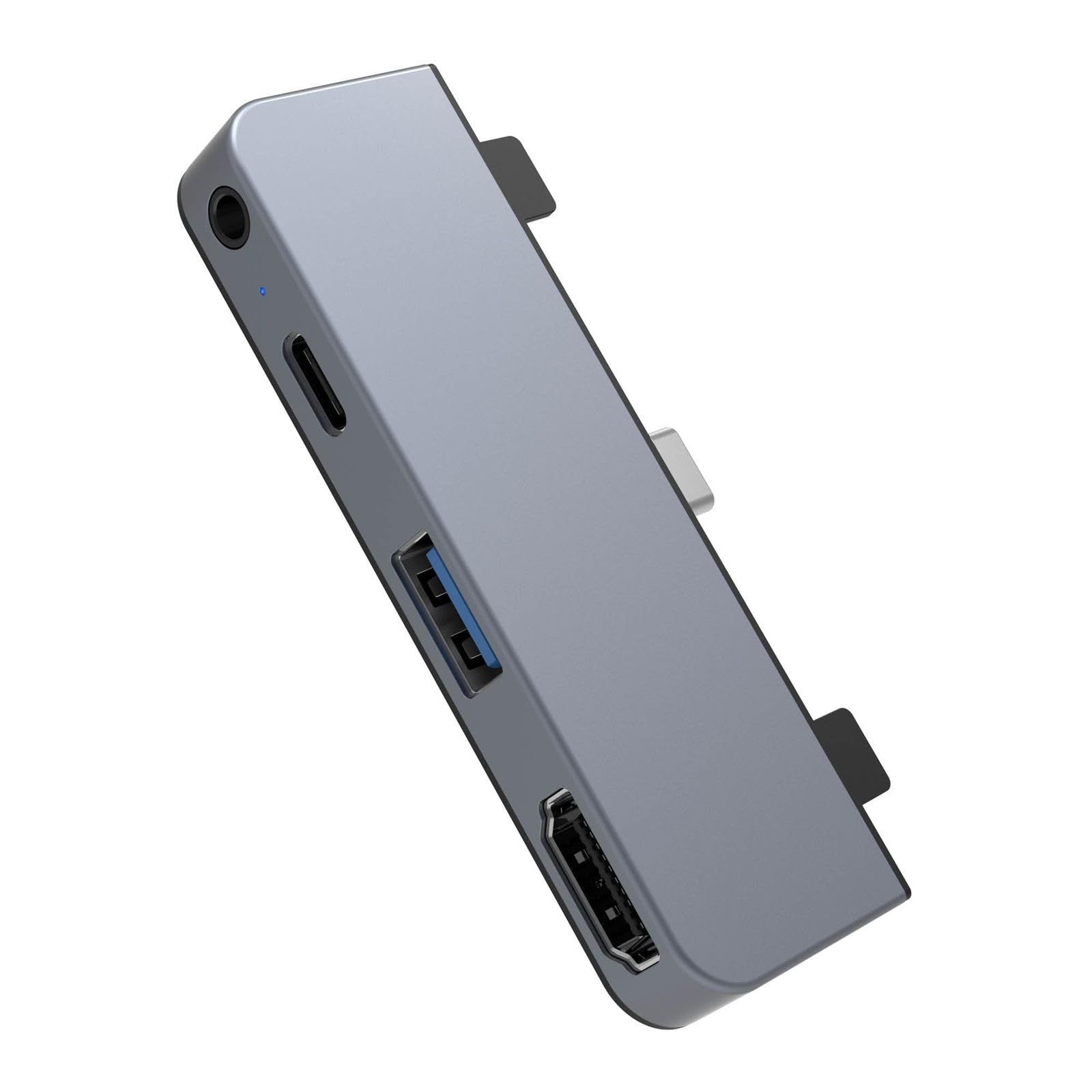 HYPERHyperDrive 4-in-1 USB C Hub For iPad Pro - 3.5mm audio jack, USB-C Power Delivery, USB-A 3.0, 4K30Hz HDMI - Space Gray