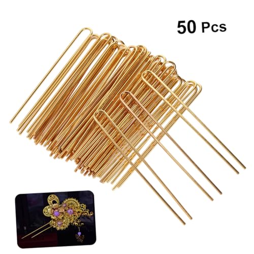 Épingles cheveux forme de U dorées 150 pièces pour chignons - 6