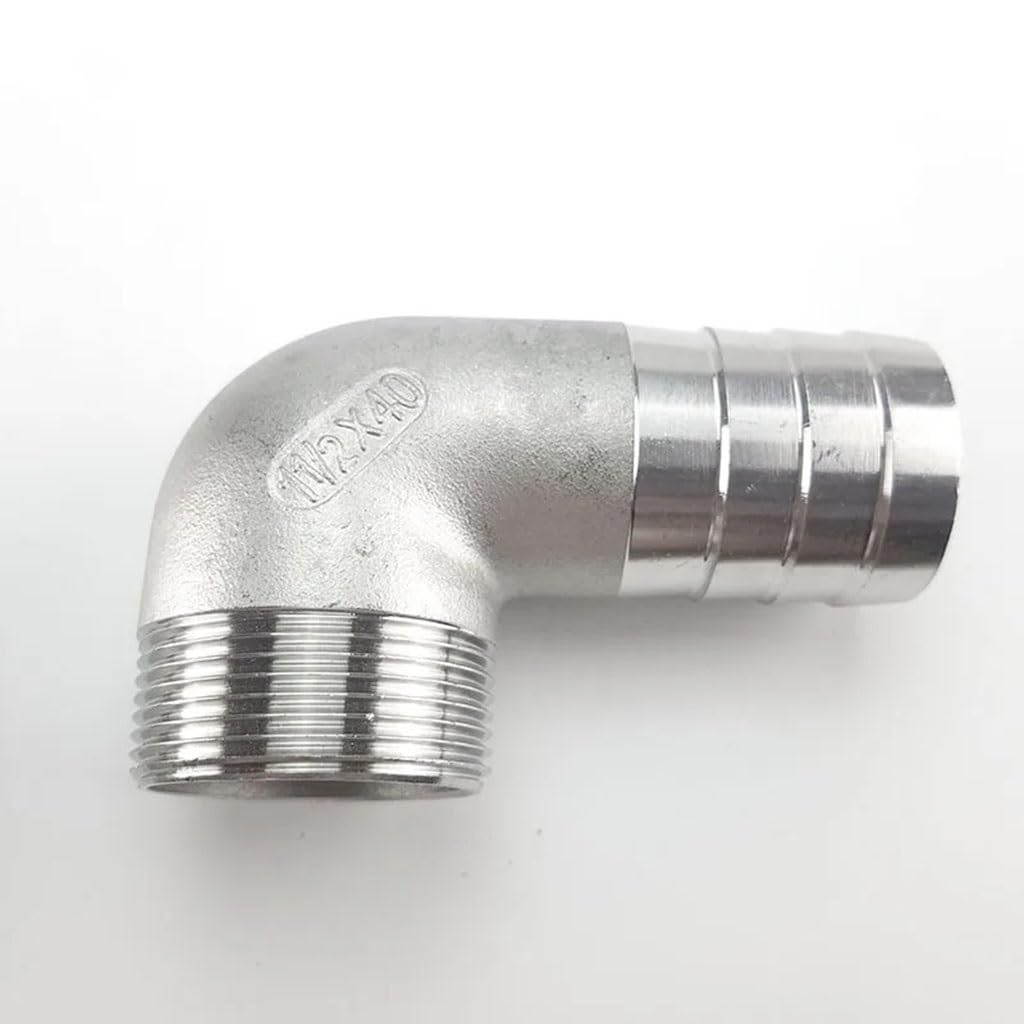 Kolano 90 stopni ze stali nierdzewnej, 1/4" 3/8" 1/2" 3/4" 1" BSPT Męskie 6/8/10/12/14/15/16/20/25/32 mm Kolanko 90° Złącze SS304, 1szt(DN15 x Barb 16mm)