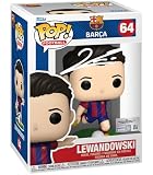 Robert Lewandowski #64 Facsimile Signed Reprint Laser Autographed Funko POP! Soccer FC Barcelona Figurine with Protector Case