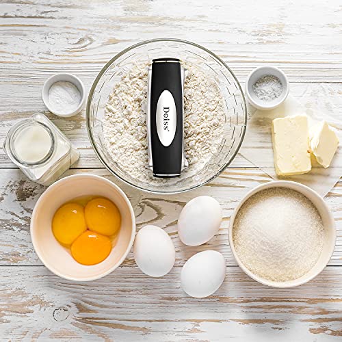 Deiss Pro Pastry Cutter - Pastry Blender Stainless Steel & Pastry Dough Cutter, Non-Slip Handle - Dishwasher Safe Dough Blender - Large Hand Butter Cutter Slicer, Pastry Cutter For Baking, Dough Knife #TOP3