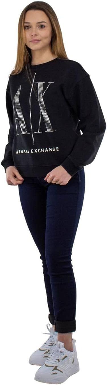 Armani Exchange womens Studded Icon Sweatshirt - Image 8