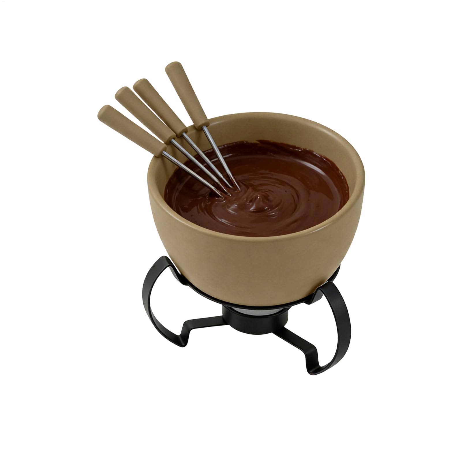 Mini set à fondue chocolat en céramique, le cadeau de Noël idéal pour les gourmands