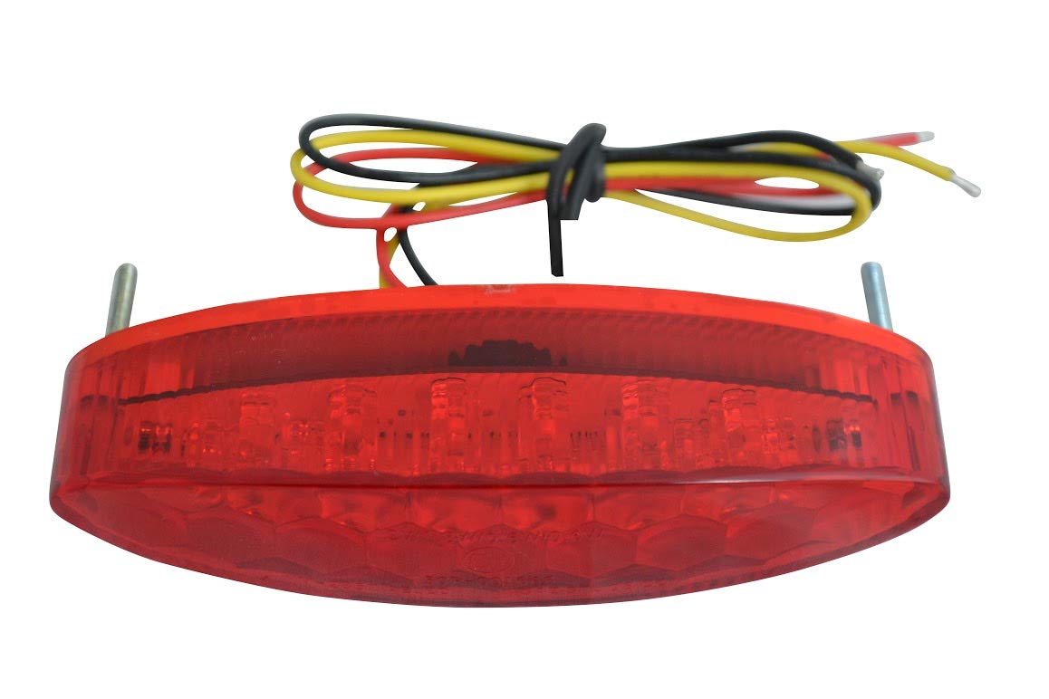 Alchemy Parts Rot Glas - E-Geprüft LED Rücklicht Motorräder Trikes Roller - Universelle Passform