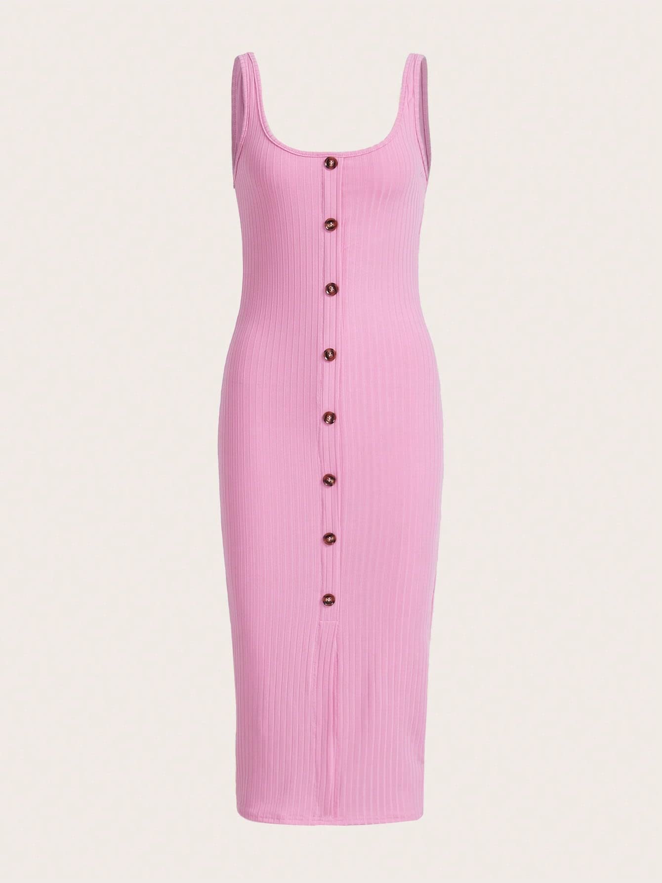 Amazon.com: Neeno Women's Dresses Button Front Ribbed Knit Tank Dress Dress  for Women (Color : Pink, Size : X-Small) : Clothing, Shoes & Jewelry