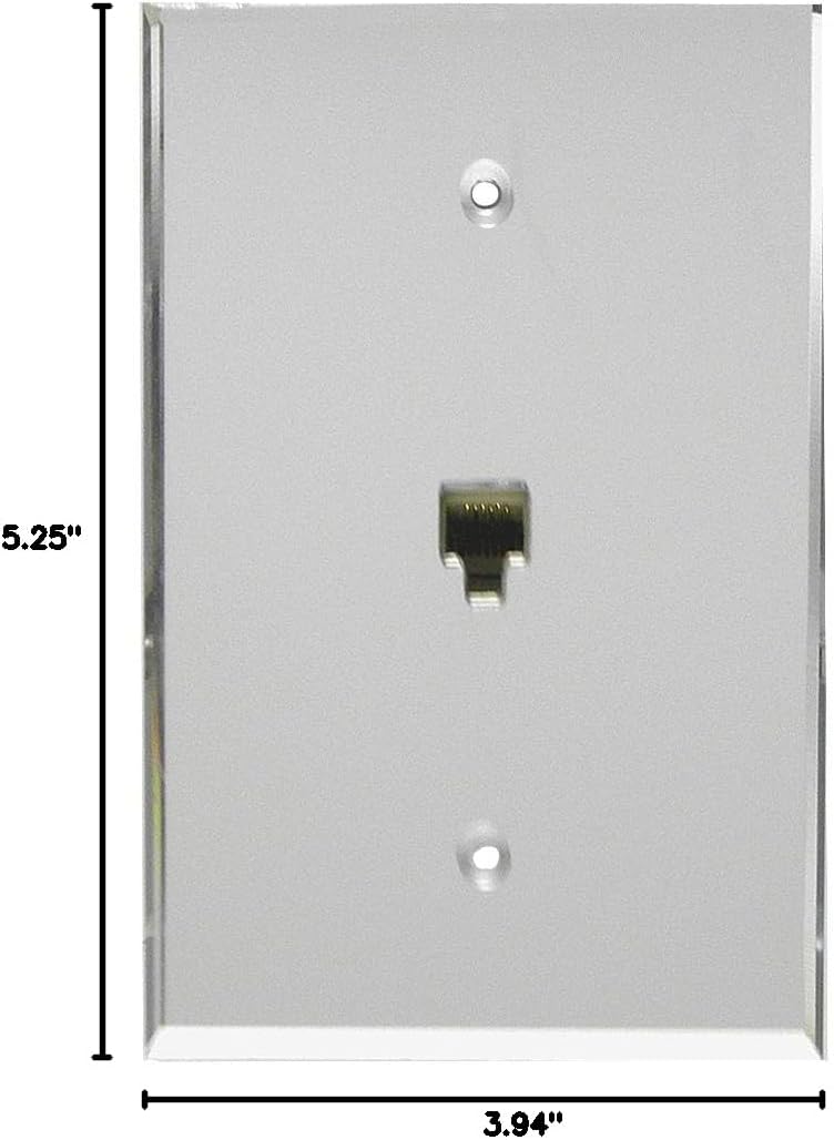 Mirart Prewired Acrylic Mirror Telephone Plate