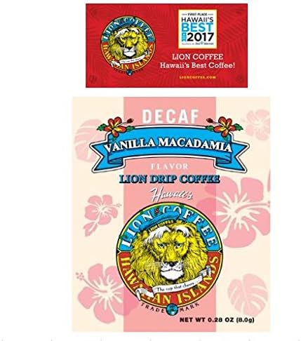 Amazon ライオンコーヒー ドリップデカフェバニラマカダミアコーヒー １０ｐ ライオンコーヒー ドリップバッグ 通販