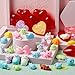 JOYIN 28 PCS Valentine’s Day Mochi Squishy Toys Filled Hearts and Gift Cards for Kids Valentine Classroom Exchange Party Favors, Kawaii Stress Relief Toys for School Game Prizes and Carnivals Gift